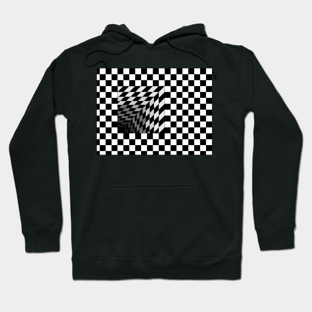 3D effect squares Hoodie by Russell102